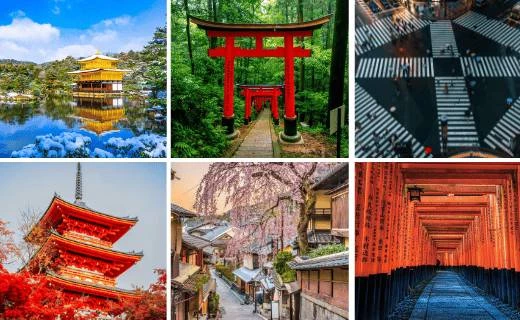 Kyoto - The ancient capital with thousands of temples, shrines, and the legendary Arashiyama bamboo forest.