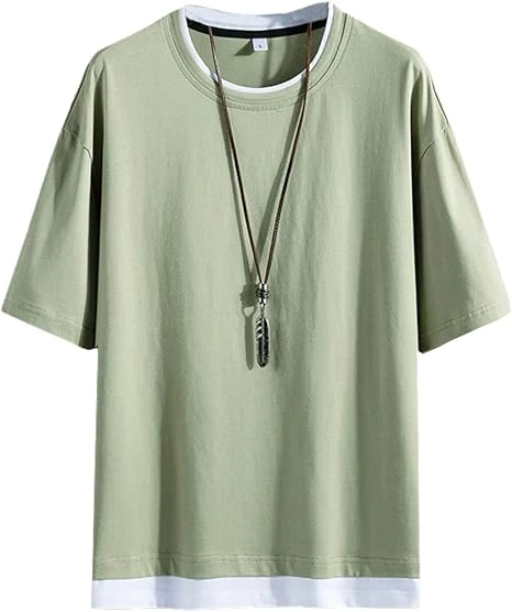 Men's summer t-shirts, short-sleeved, half-sleeved, plus sizes, loose fit, casua