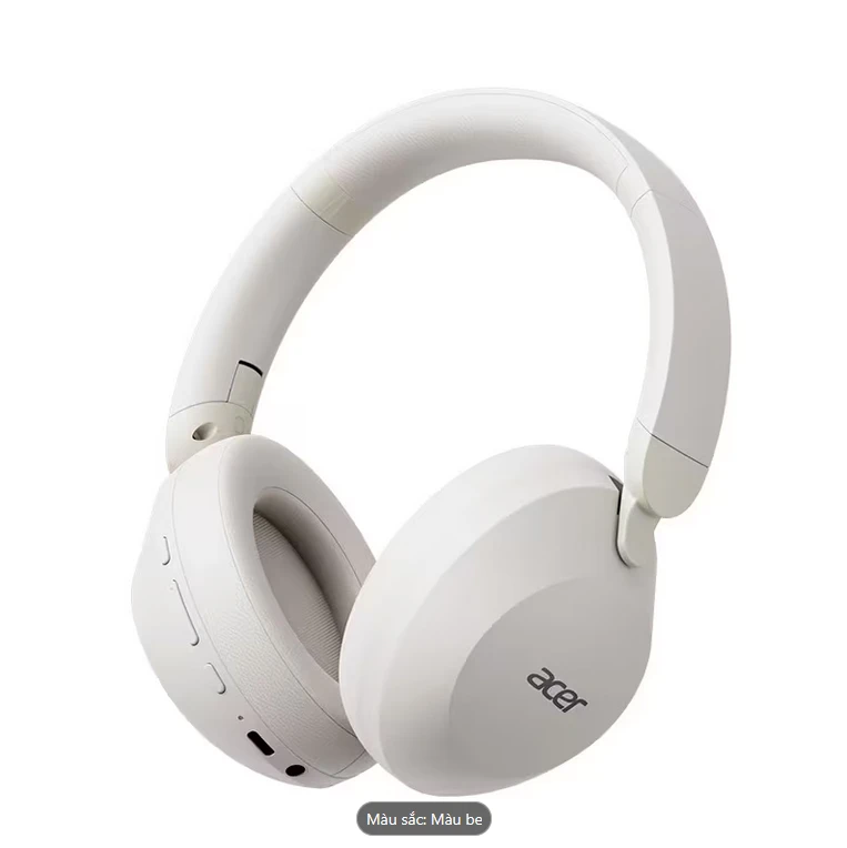 Tai nghe Acer Bluetooth 6.0 Không Dây, Chống Ồn Chủ Động Chụp Tai với Thời Lượng Pin 50 Giờ